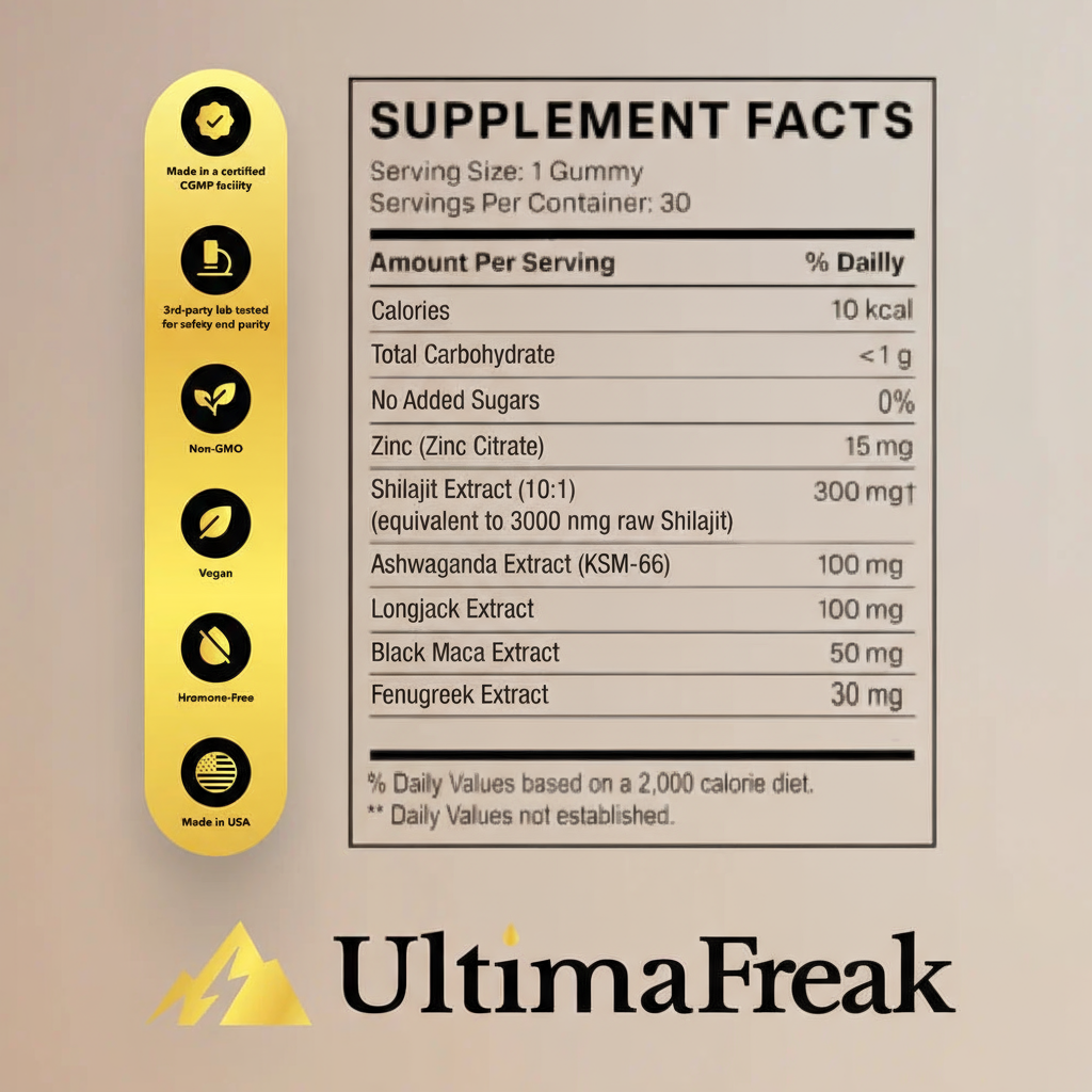 UltimaFreak™ - Pure Shilajit Gummies